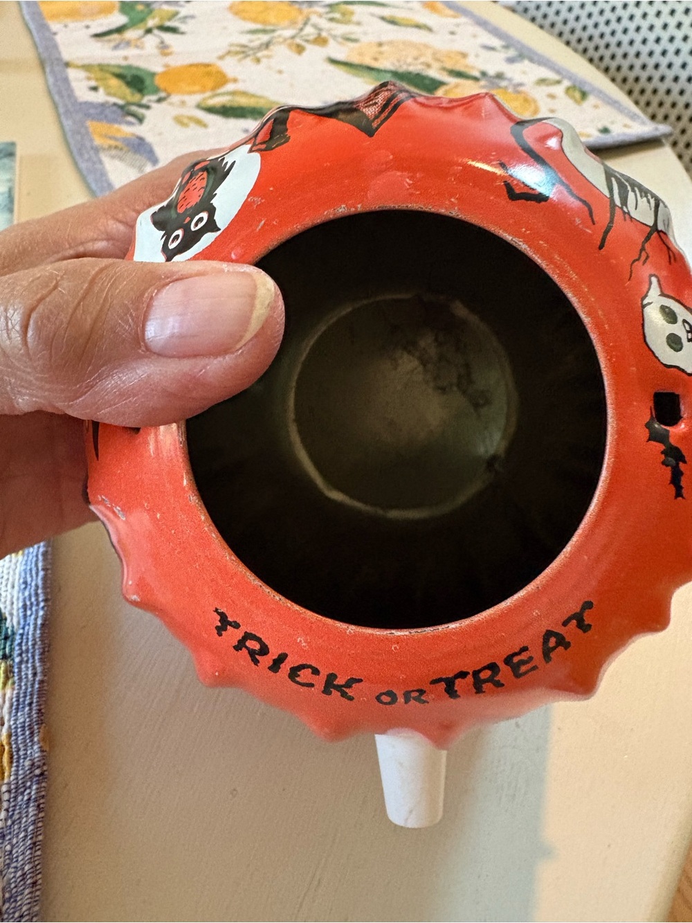 Vintage Trick or Treat Pumpkin Candy Pail - Orange - Picture 2 of 7